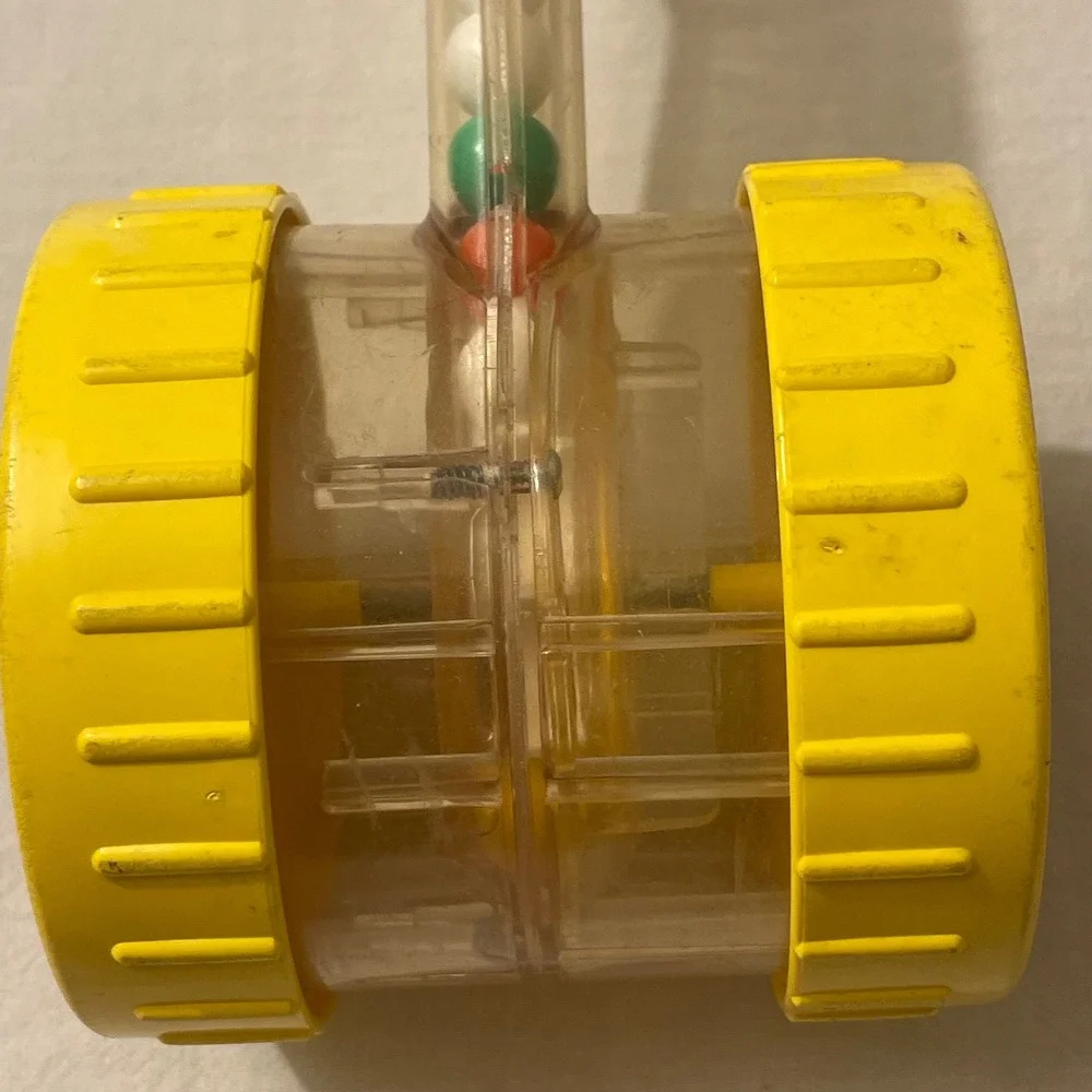 Vintage Disney Donald Duck & Minnie Mouse Push Popper Toy‎ with Beads